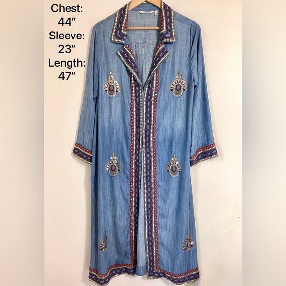 Soft Surroundings Morena Duster Jacket Petite Large Beaded - Picture 6 of 16